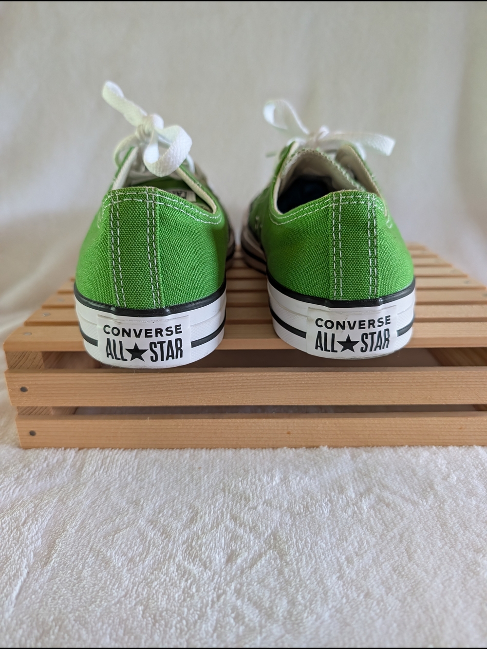 Lime Green Low-Top Converse Sneakers - Picture 2 of 7